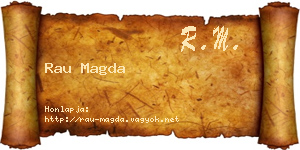Rau Magda névjegykártya